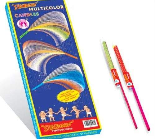 multi colour candles